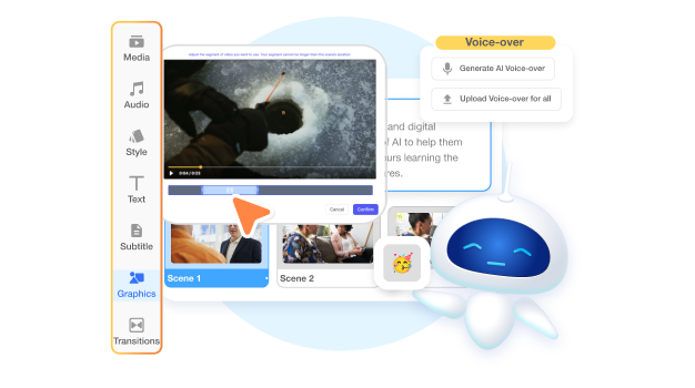 Create student feedback videos with Visla’s AI-driven editing tools.